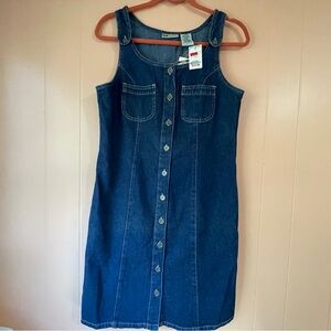 Faded Glory Y2K NWT Denim Button-Down Dress Vintage Small 4/6